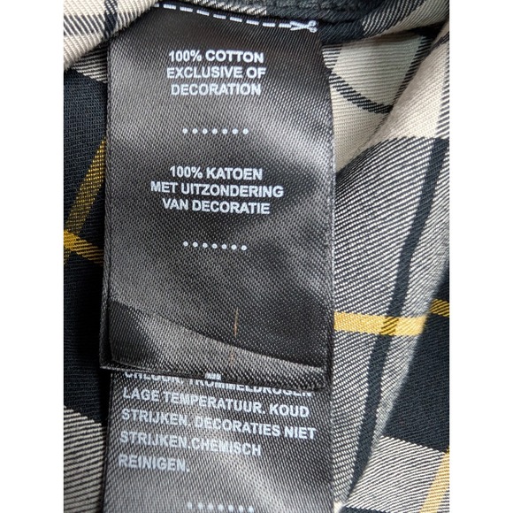 Harley Davidson Shirt Men's L Black Check Plaid Button Down Logo - Picture 10 of 13